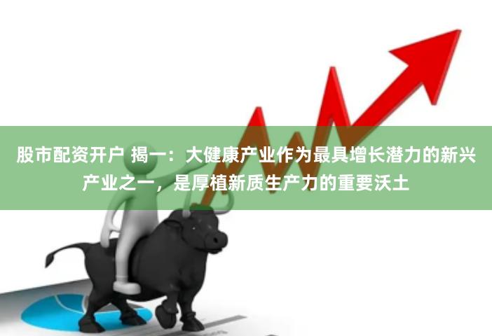 股市配资开户 揭一：大健康产业作为最具增长潜力的新兴产业之一，是厚植新质生产力的重要沃土
