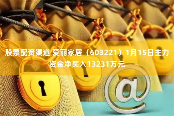 股票配资渠道 爱丽家居（603221）1月15日主力资金净买入13231万元