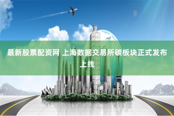 最新股票配资网 上海数据交易所碳板块正式发布上线